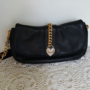 Juicy Couture 100% leather purse black&gold